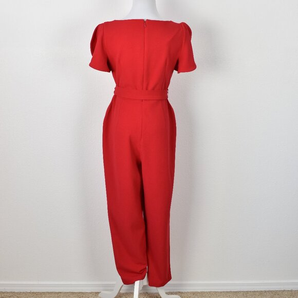 Calvin Klein Belted Short Sleeve Jumpsuit - 8 - Picture 6 of 9